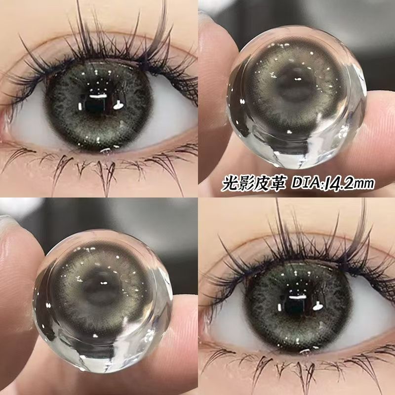 Let me introduce you to this pair of contact lenses today 🌱 This pair of contact lenses is really beautiful 👀 Light and shadow leather