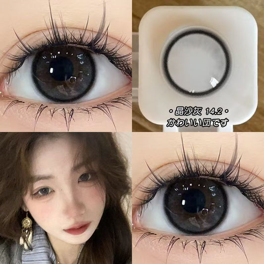 Let me introduce you to this pair of contact lenses today 🌱 This pair of contact lenses is really beautiful 👀 Crystal sand gray