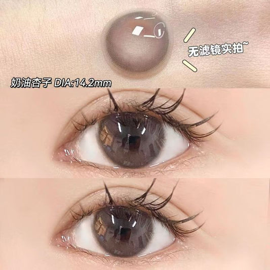 Let me introduce you to this product today🌱 This pair of contact lenses is really pretty👀 Cream Apricot