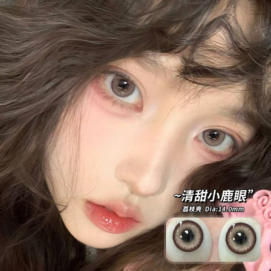 Let me introduce you to this pair of contact lenses today 🌱 This pair of contact lenses is really beautiful 👀 Sweet deer eyes